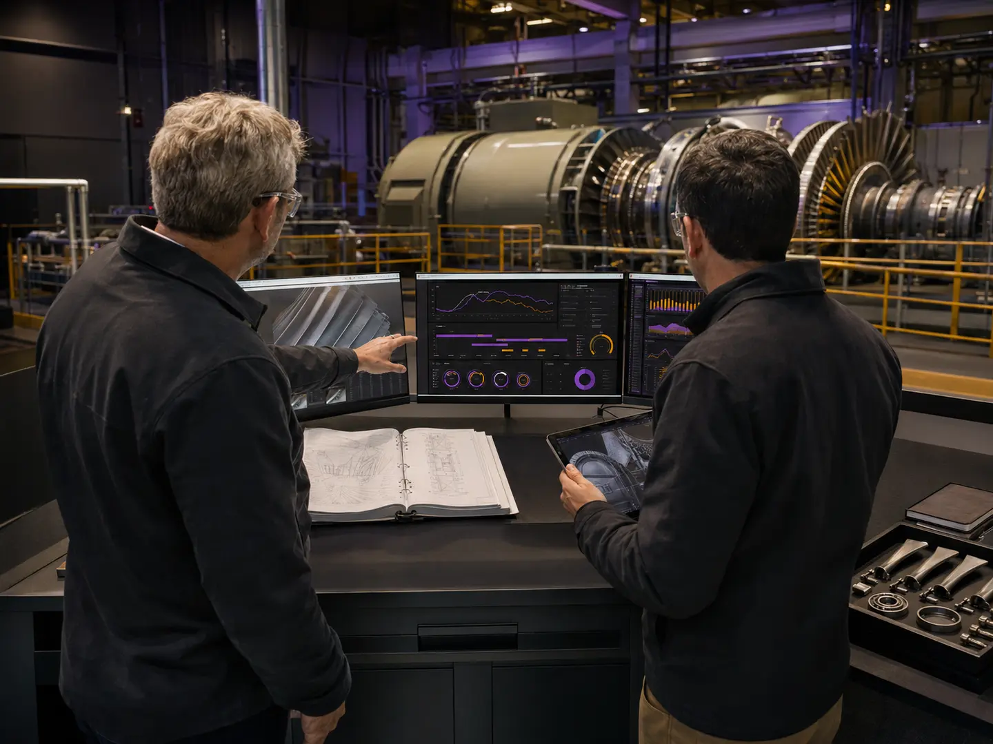 Maintenance and asset-management leaders reviewing turbine lifecycle and reliability information