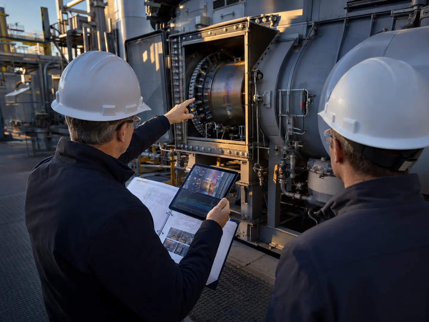 Senior technical advisor assessing industrial power assets and project documentation